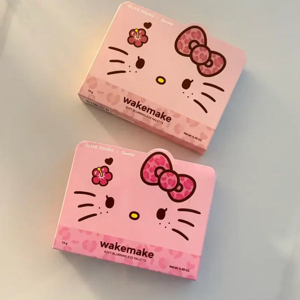 [BUNJANG] WakeMake Leopard Hello Kitty Soft Blurring Eye Palette #31 Pink Like Blurring / 웨이크메이크 레오파드 키티 소프트 블러링 아이팔레트 31 핑크라이크블러링