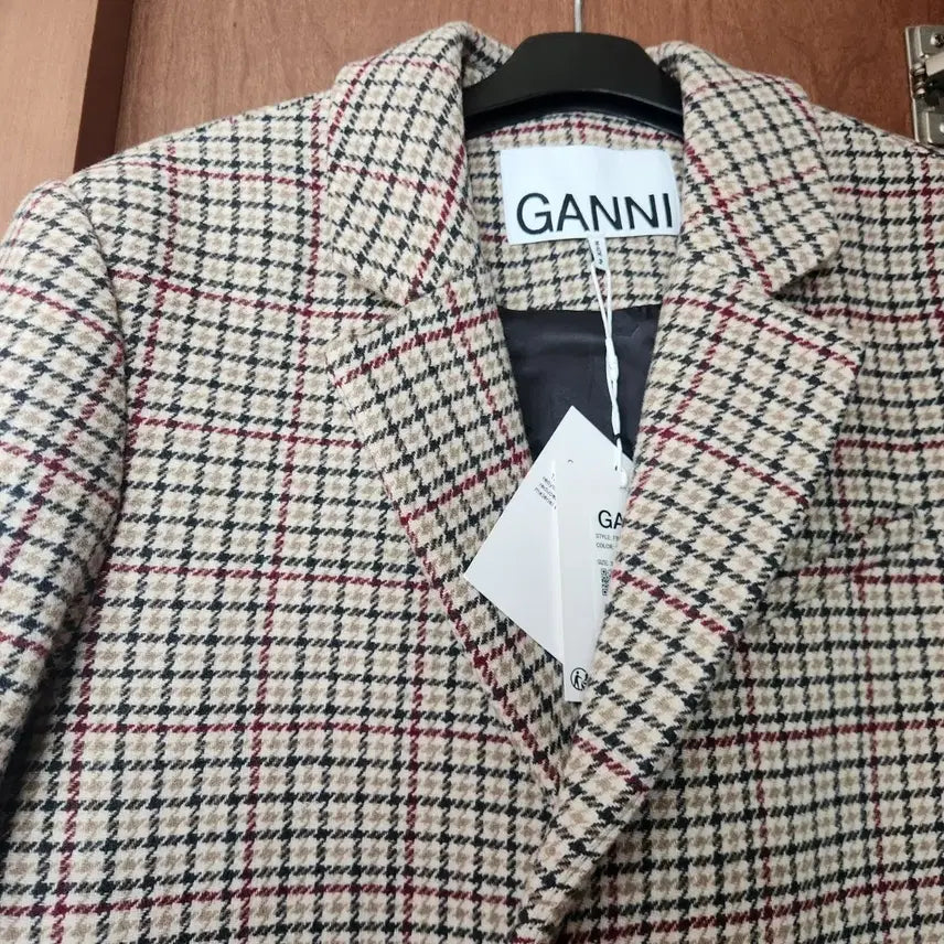 [BUNJANG] GANNI Mohair Blend Check Jacket / 가니 모혼방 체크자켓 새상품