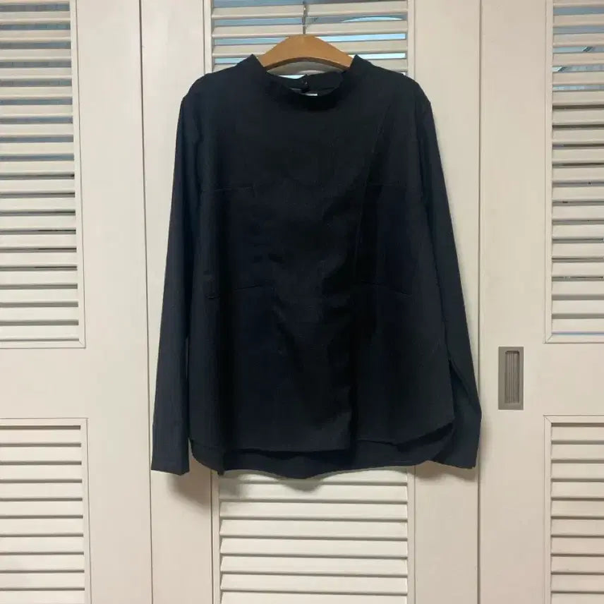 [BUNJANG] Wool Round Neck Long Sleeve T-Shirt / 모직 라운드티셔츠(새상품)