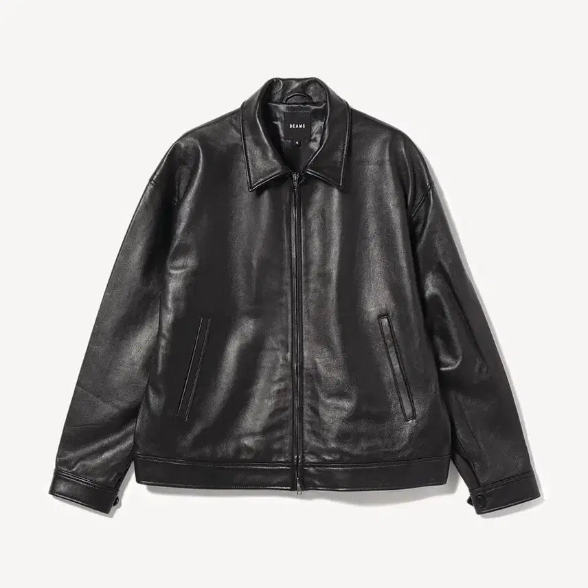 [BUNJANG] BEAMS Sheepskin Leather Blouson Jacket / 빔즈 쉽스킨 양가죽 레더 블루종 자켓