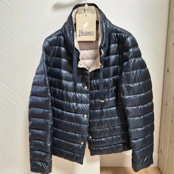 [BUNJANG] Herno Quilted Funnel Neck Jacket / 에르노 퀼팅 퍼넬 넥 재킷
