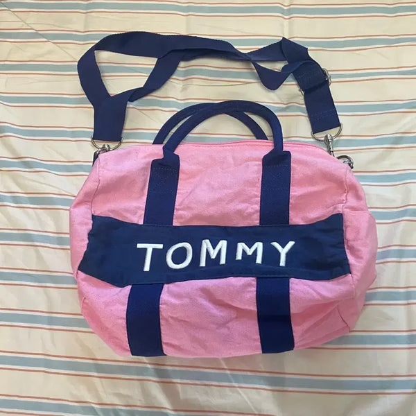[BUNJANG] Tommy Hilfiger Pink Duffle Bag / 타미힐피거 핑크 더플백