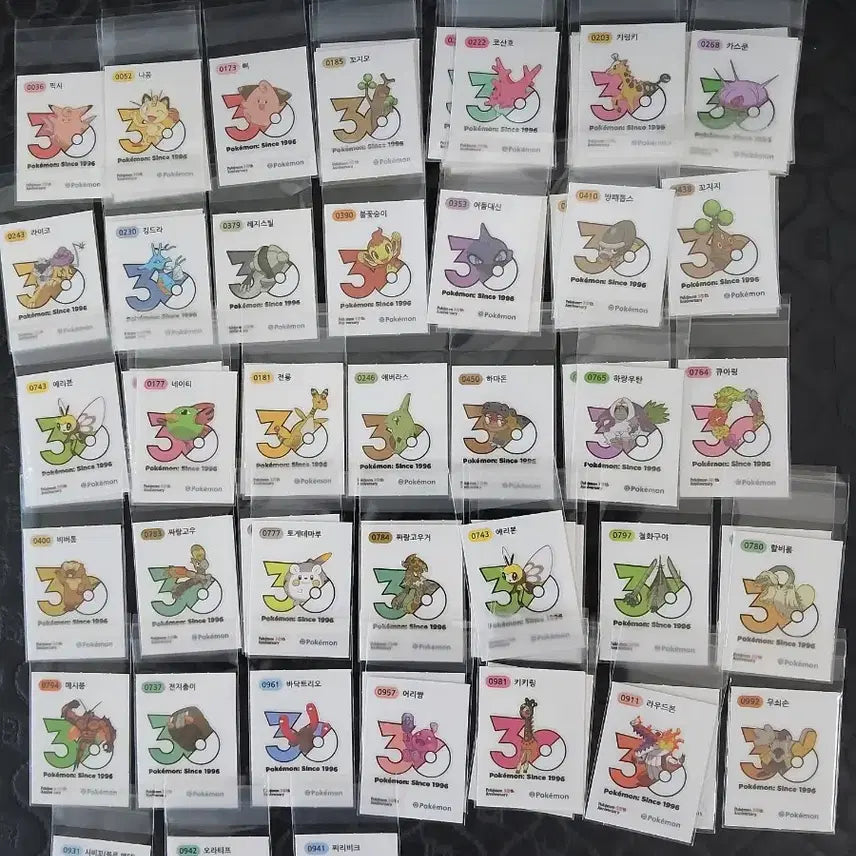 [BUNJANG] Pokemon Sticker 30th Anniversary / 포켓몬 띠부씰 신상 30주년 판매