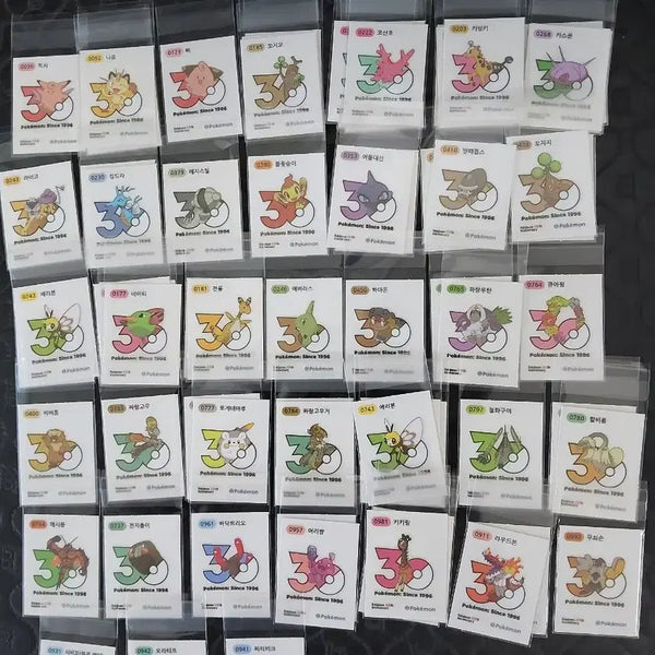 [BUNJANG] Pokemon Sticker 30th Anniversary / 포켓몬 띠부씰 신상 30주년 판매