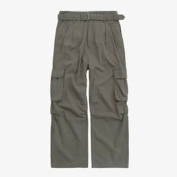 [BUNJANG] Politeru Belted Cargo Pants Olive Grey / [3]폴리테루 벨티드카고 올리브그레이