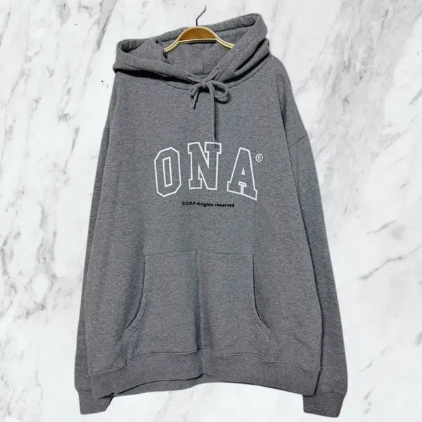 [BUNJANG] ONA Grey Hoodie / ONA 그레이 후드티