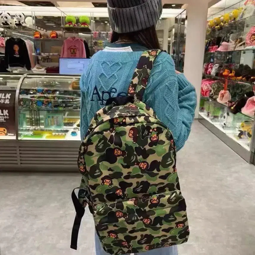 [BUNJANG] Bape Camo Backpack / 원숭이 카모 백팩