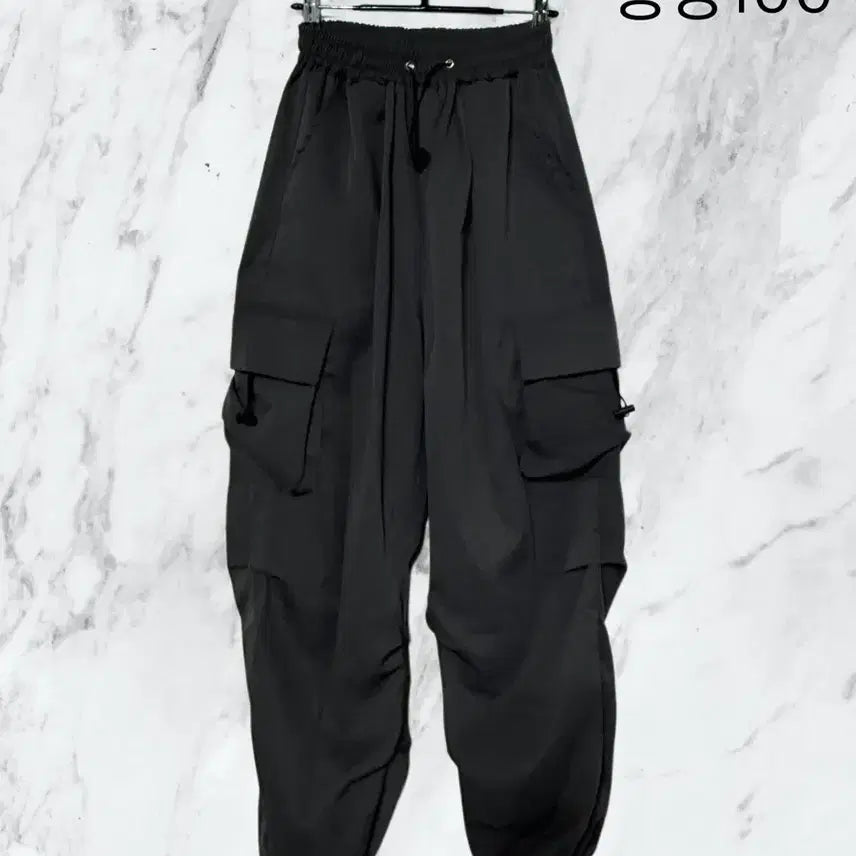 [BUNJANG] Charcoal Nylon Jogger Pants / 차콜 나일론 조거 팬츠