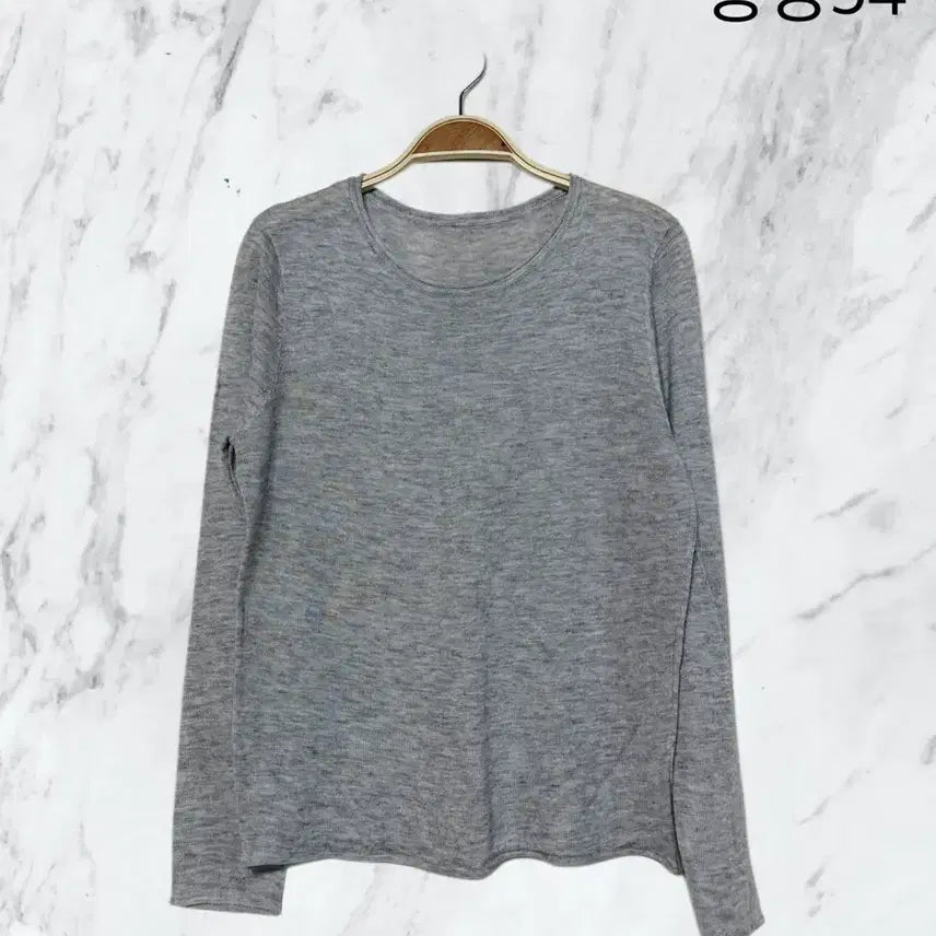 [BUNJANG] Basic Knit Sweater - Grey / 그레이 기본 니트 새상품