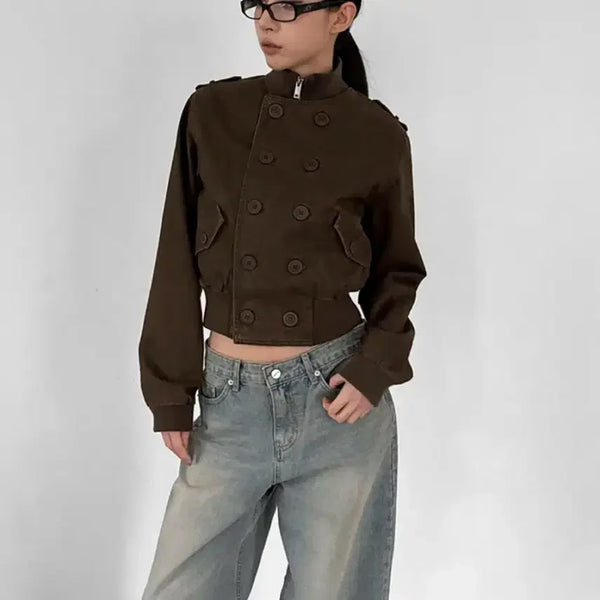 [BUNJANG] BLACK UP Rogeller Double Button Jumper / 블랙업 로겔러 더블버튼 점퍼