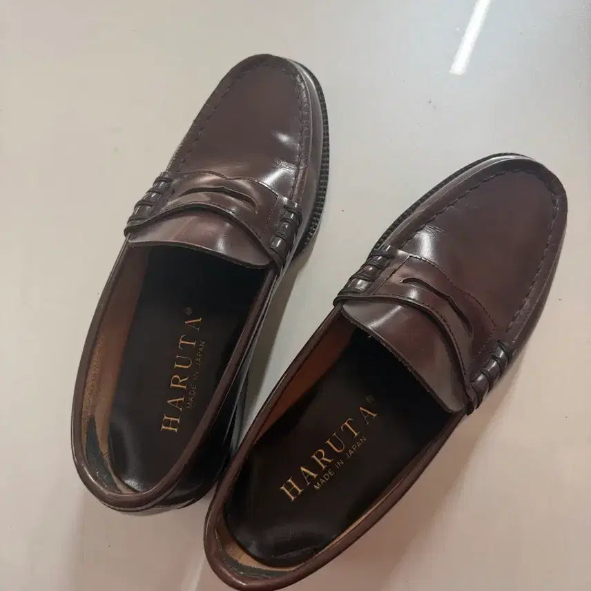 [BUNJANG] Haruta 906 25EEE Brown Loafers / 하루타 906 25EEE 브라운