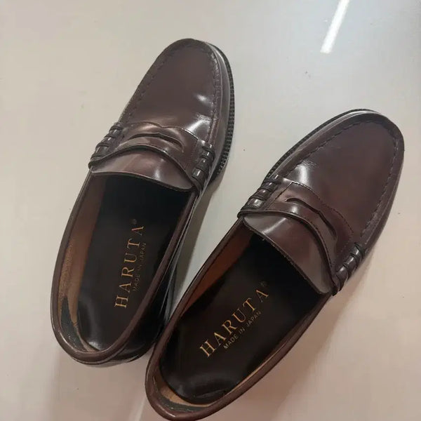 [BUNJANG] Haruta 906 25EEE Brown Loafers / 하루타 906 25EEE 브라운