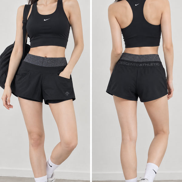 [BUNJANG] Descente Women's Athletic Running Shorts / 데상트 여성 숏팬츠 러닝 반바지 70 (착샷O)/호구제샵