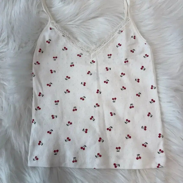 [BUNJANG] Brandy Melville Cherry Sleeveless Top / (옷장 정리) 브랜디 멜빌 체리 나시