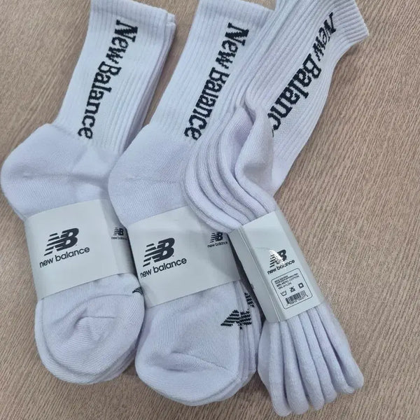 [BUNJANG] New Balance Cushion Socks 9-Pair Set White / 뉴발란스 쿠션양말9켤레 세트 화이트