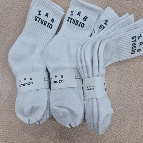 [BUNJANG] IAB STUDIO Cushion Socks White (9 Pairs) / IAB STUDIO 쿠션양말 화이트