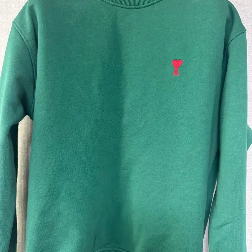 [BUNJANG] AMI Small Heart Sweatshirt Green L / 아미 스몰하트 맨투맨 그린 L사이즈