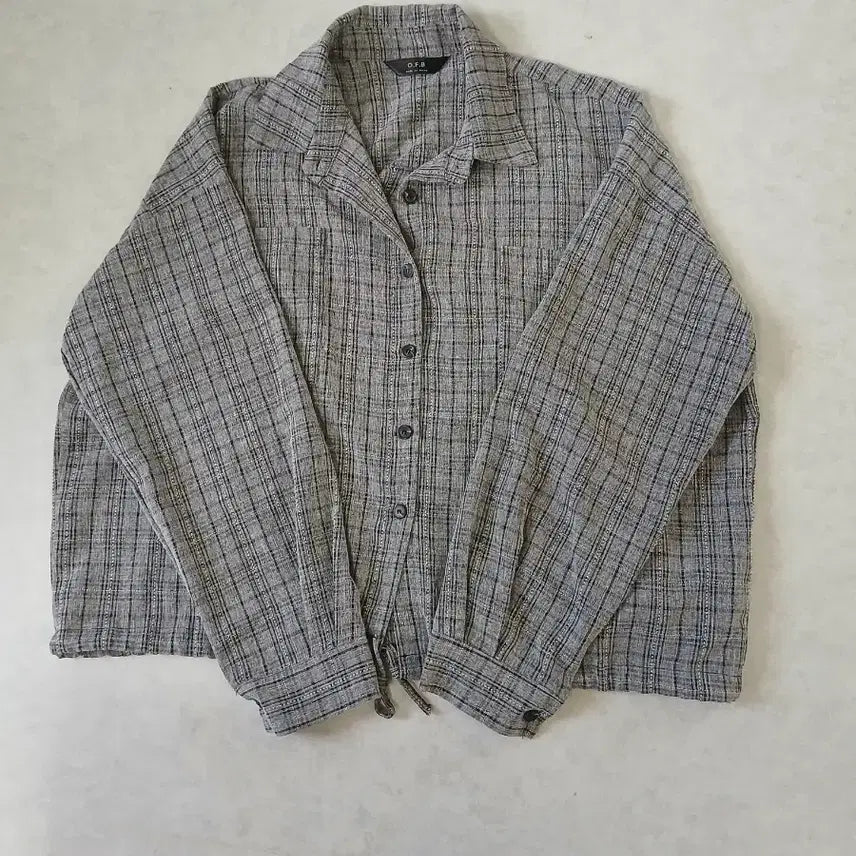 [BUNJANG] O.F.B Check Long Sleeve Shirt / 새거) O.F.B 체크 숏 긴팔 셔츠