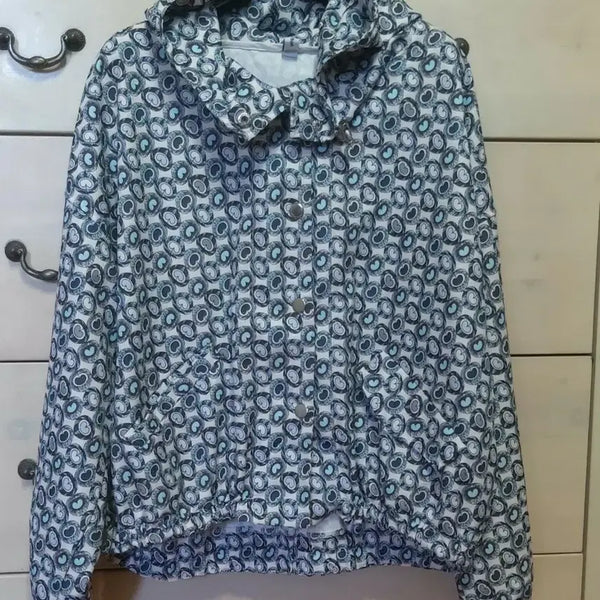 [BUNJANG] Patterned Hooded Zip-Up Jacket / 후드 집업 패턴 자켓