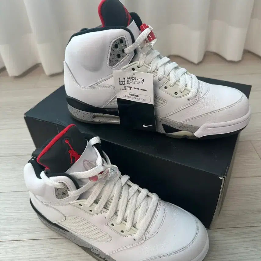 [BUNJANG] Jordan 5 Retro White Cement (260) / (새상품)조던5 레트로 화이트시멘트 260