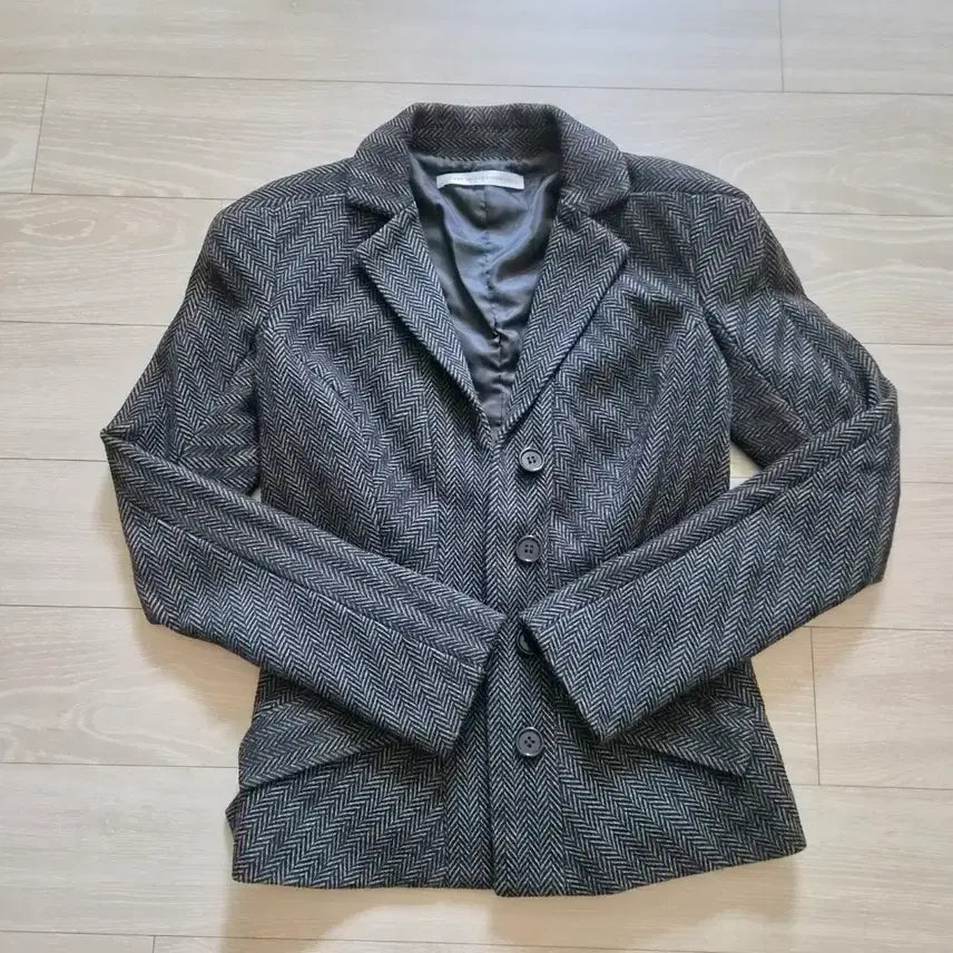 [BUNJANG] Herringbone Pattern Women's Jacket - Small / 자켓 스몰