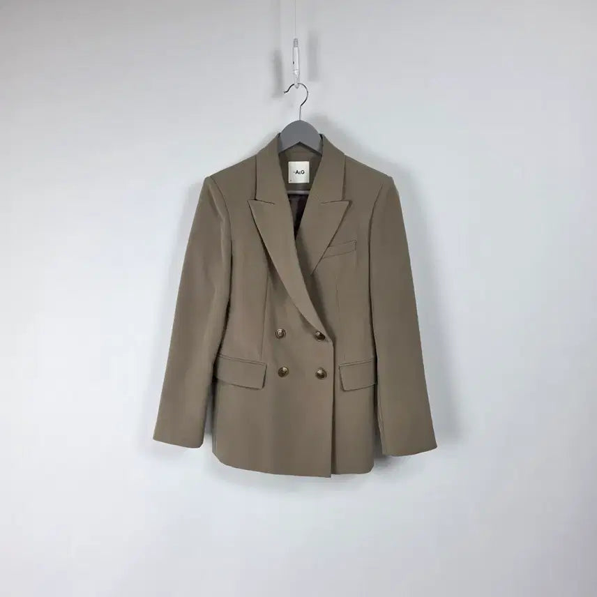 [BUNJANG] The Edge Double Button Blazer Jacket Mocha Brown Women's Size 95 / 더엣지 더블 버튼 블레이즈 자켓 모카브라운 여 95. 260908