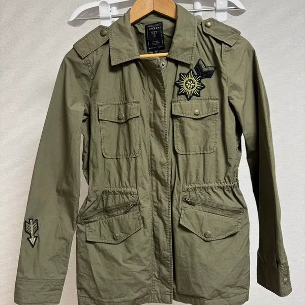 [BUNJANG] GUESS Women's Khaki Field Jacket Size S / GUESS 게스 여성 야상 자켓 S사이즈