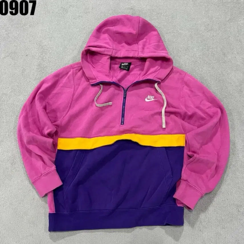 [BUNJANG] Nike Hooded Sweatshirt XL / 나이키 후드티 핑크/퍼플/옐로우 XL