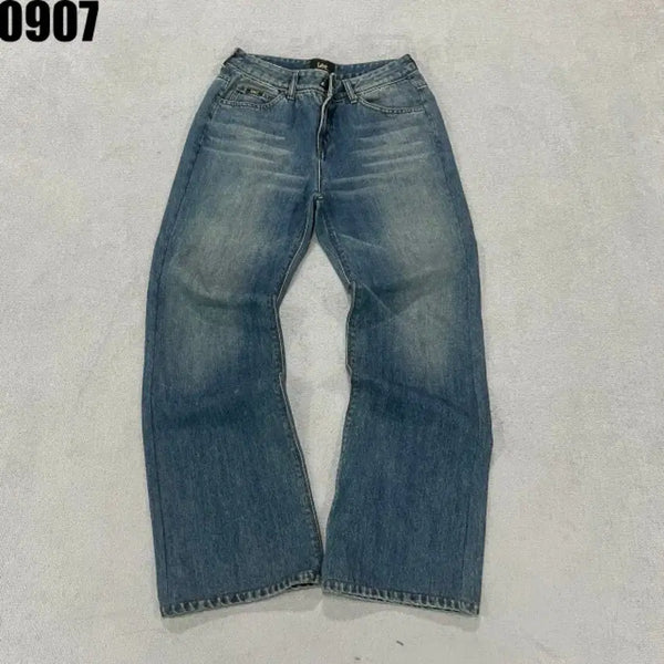 [BUNJANG] ROZEN Faux Leather Bootcut Pants M~L / 리 부츠컷 데님 팬츠 M~L