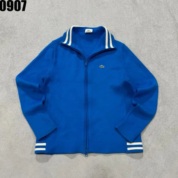 [BUNJANG] Lacoste Zip-Up Sweater Blue M / 라코스테 집업 스웨터 블루 M