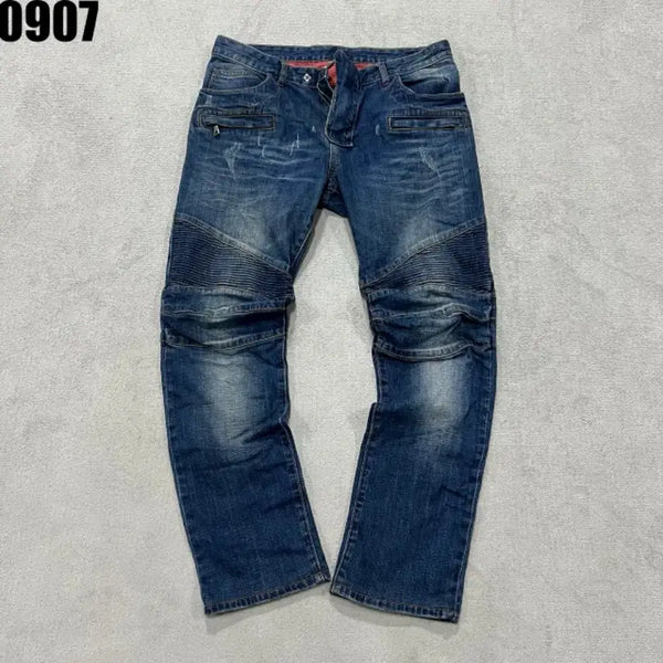 [BUNJANG] Balmain Biker Jeans Denim Pants Blue XL / 발망 바이크진 데님 팬츠 블루 XL