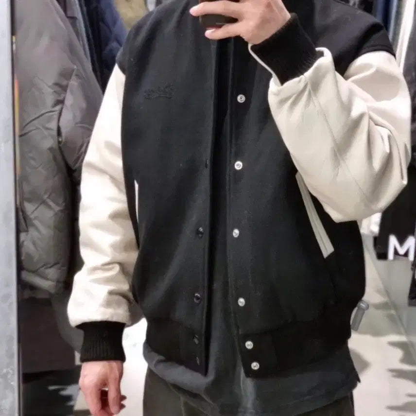 [BUNJANG] Espionage Standard Varsity Jacket Black / (택포함 새제품) 에스피오나지 스탠다드 바시티 자켓 블랙