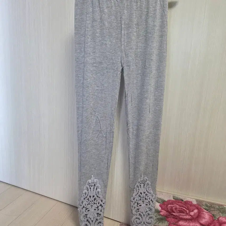 [BUNJANG] Lace Trimmed Footless Tights / 쫄바지