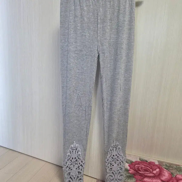 [BUNJANG] Lace Trimmed Footless Tights / 쫄바지