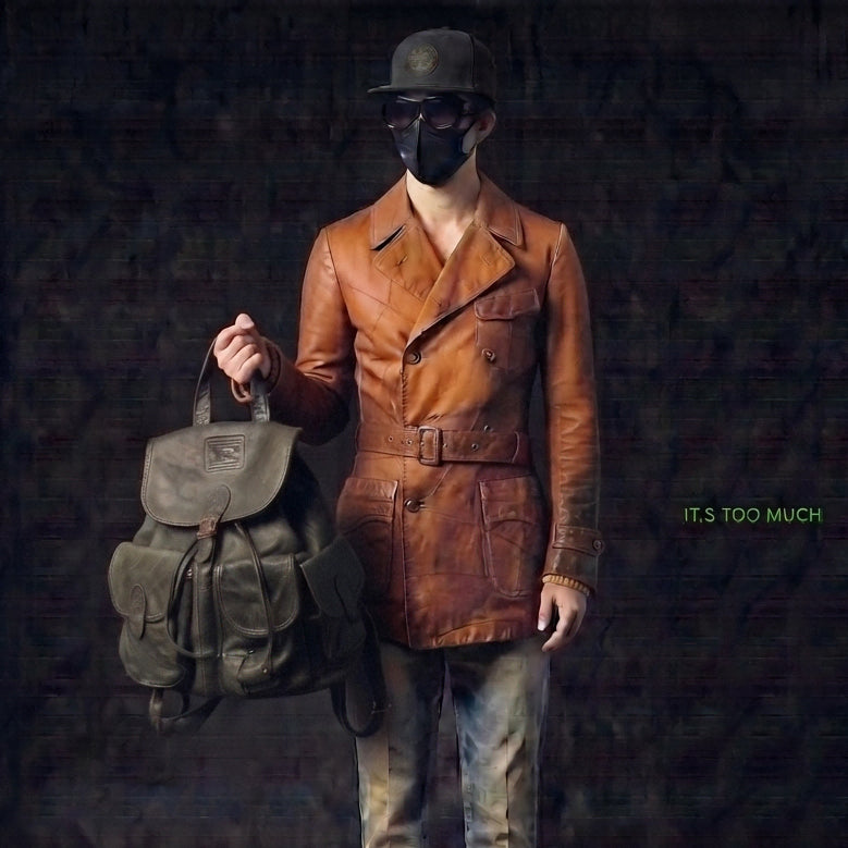 [BUNJANG] Vintage Leather Backpack / Q438 백팩 가죽 배낭 가죽백 가죽가방 빈티지가방 남자가방 남성백