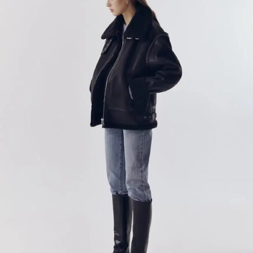 [BUNJANG] Dunst Unisex Loose Fit Shearling Jacket / (옷장 정리) 던스트 유니섹스 루즈핏 무스탕