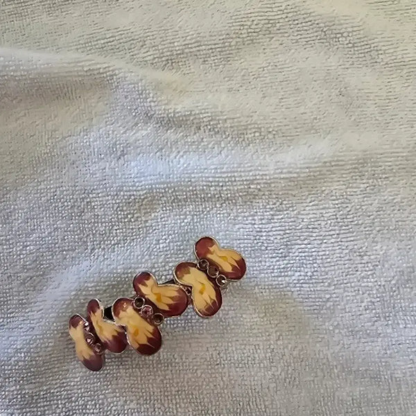 [BUNJANG] Butterfly Hairpin Set (Beige/Burgundy) / 나비 머리핀 베이지/버건디