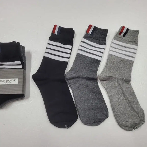 [BUNJANG] Thom Browne Tricolor Socks 3-Pair Pack / 톰브라운 삼선 양말 3켤레1묶음