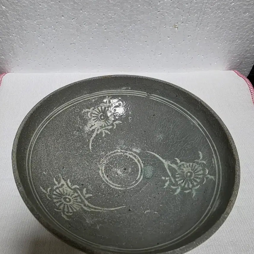 [BUNJANG] Buncheong Inhwamun Celadon Plate / 분청 인화문 접시