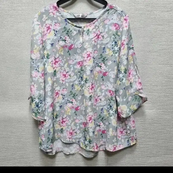 [BUNJANG] W260 Rayon Blouse Flower Pattern / w260 인견 블라우스