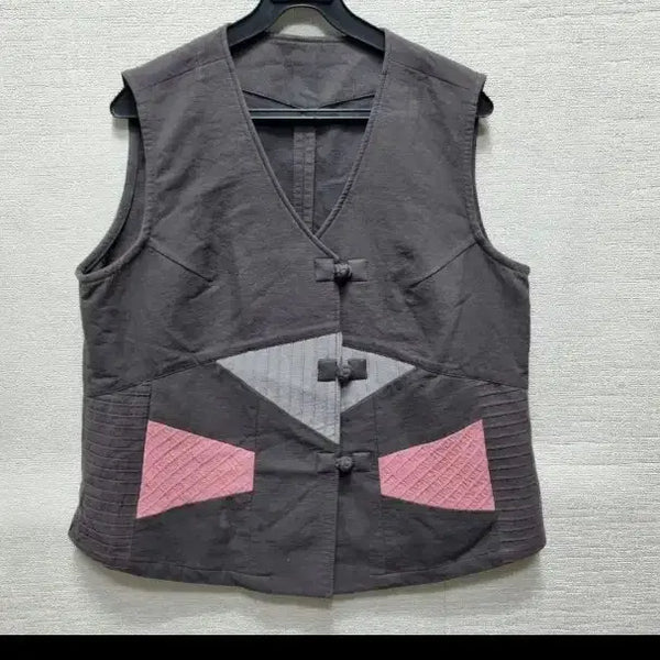 [BUNJANG] Patchwork Design Casual Hanbok Vest / w263 생활한복 조끼