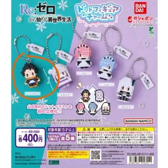 [BUNJANG] Re:Zero Dot Gacha Subaru Sealed / 리제로 도트 가챠 스바루 미개봉