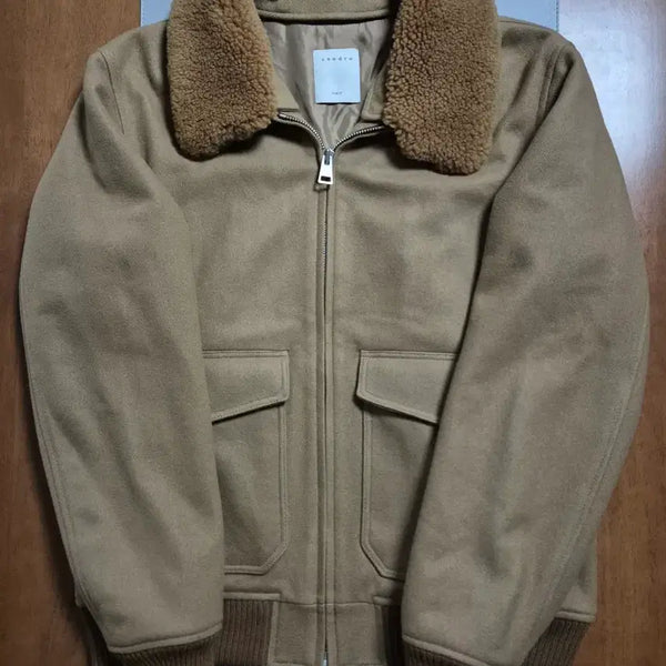 [BUNJANG] Sandro Homme Shearing Aviator Jacket Brown L / 산드로옴므 시어링 에비에이터 자켓 L 브라운