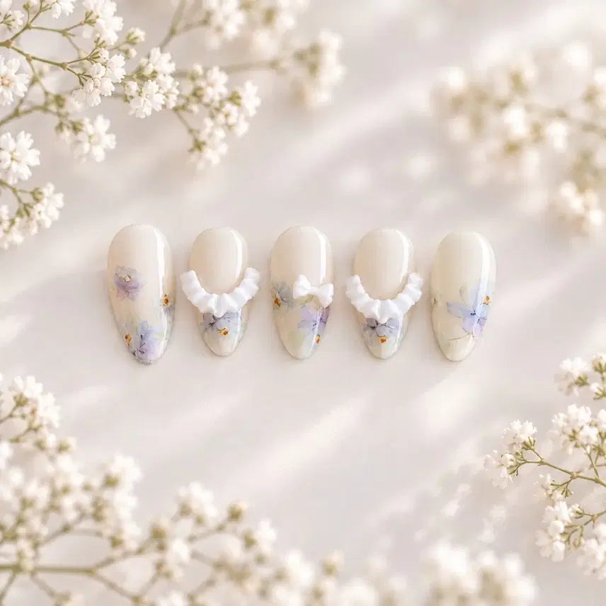 [BUNJANG] Frill Handmade Nail Tips / 할인) 프릴 수제 네일팁