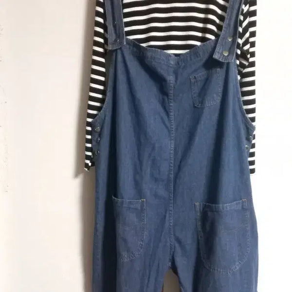[BUNJANG] Plus Size Denim Jumpsuit Size 88-99 / 빅사이즈 청 데님 점프슈트 큰 88~ 99