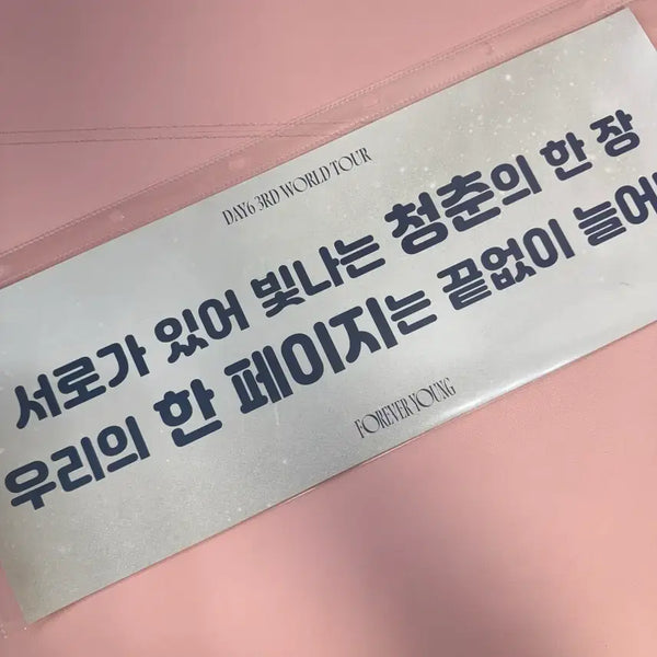 [BUNJANG] Day6 Forever Young Concert Slogan / 데이식스 포에버영 대전 막콘 콘서트 이벤트 슬로건