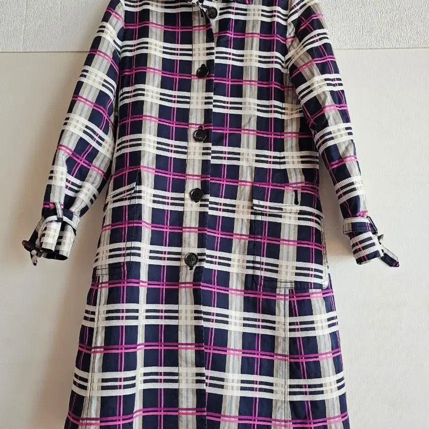[BUNJANG] KOVERD Check Pattern Trench Coat / KOVERD 체크 패턴 트렌치 코트