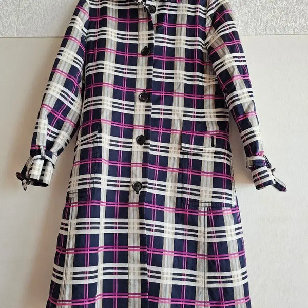 [BUNJANG] KOVERD Check Pattern Trench Coat / KOVERD 체크 패턴 트렌치 코트