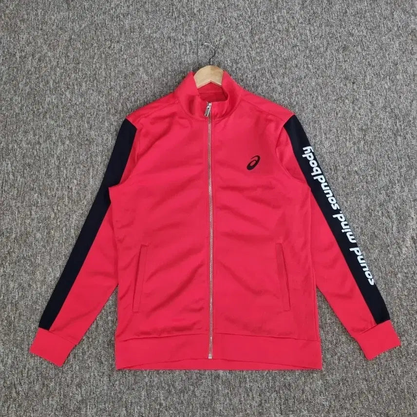[BUNJANG] ASICS Red Track Top Jersey M / 아식스 레드 트랙탑 져지 95(M)