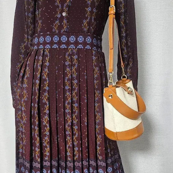 [BUNJANG] Wine Button Detail Side Zip Dress / 멋스런 와인 단추 안감 옆자크 원피스